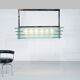 Large suspended chandelier, glass ceiling light, Italy 1970s.