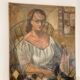 Cubist oil on canvas by Elisabeth Ronget