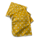 4 yellow napkins with white polka dots