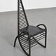 6 curved wooden chairs, Sibau Italy circa 1970