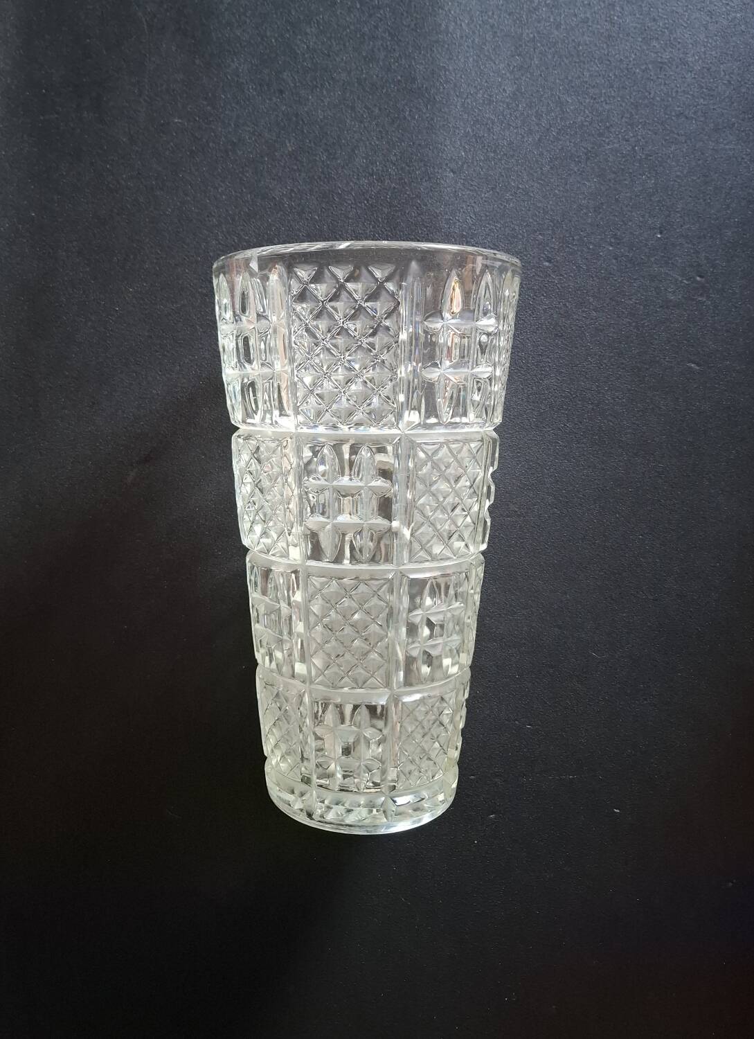 Vintage crystal large vase