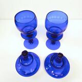 Large Murano Blue Glass Vases, 1960s, set of 2