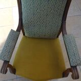 *Louis Philippe style Voltaire armchair in quality wood weathered by time - the backrest and l