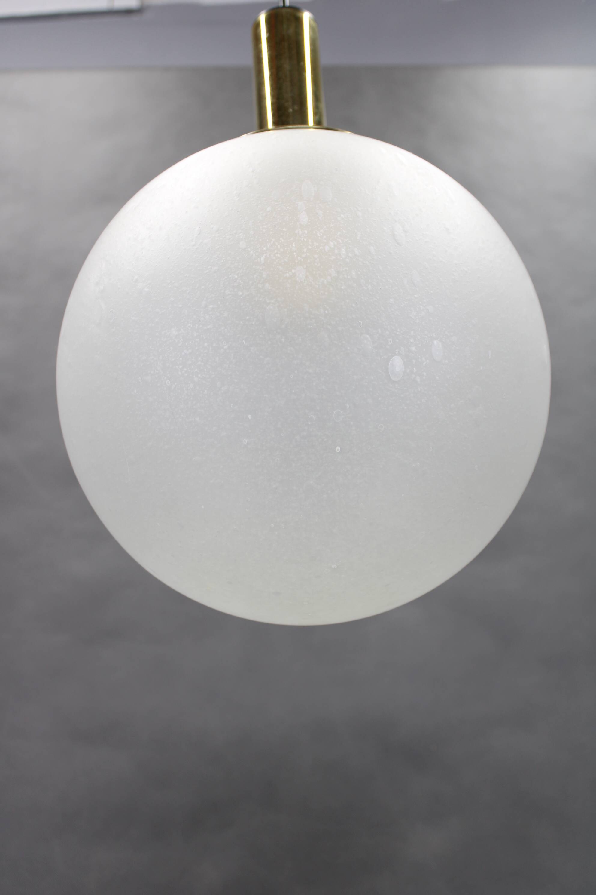 1970s Pendant Glass Light by Targetti , Italy