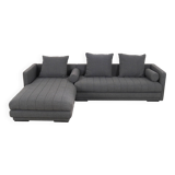 Canapé d'angle graphite, design scandinave, années 00