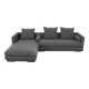 Canapé d'angle graphite, design scandinave, années 00