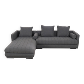 Canapé d'angle graphite, design scandinave, années 00
