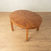 Table à manger extensible élégante par Ruscheweyh, années 1930, noyer