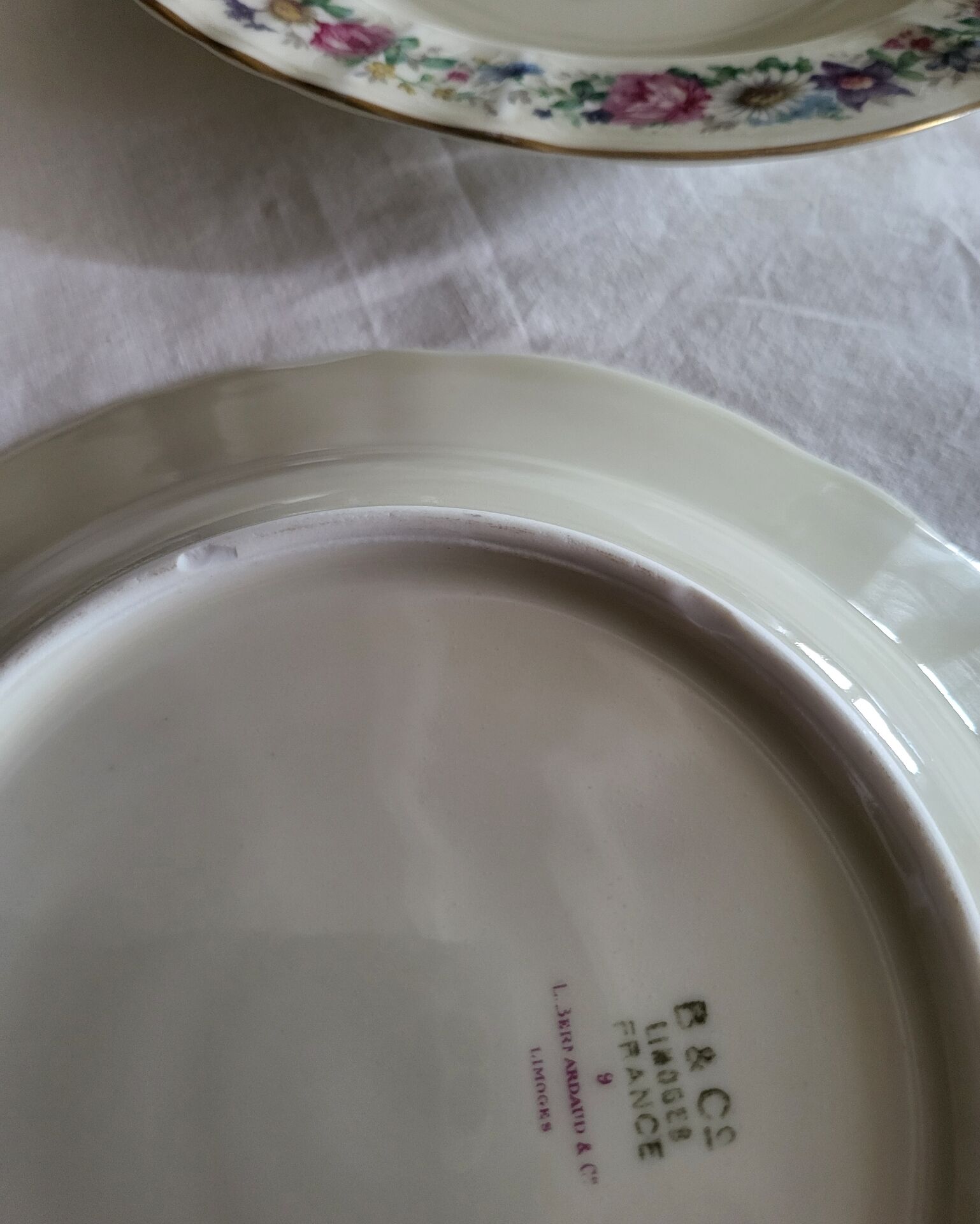 Limoges Bernardaud 4 Deep Plates in porcelain