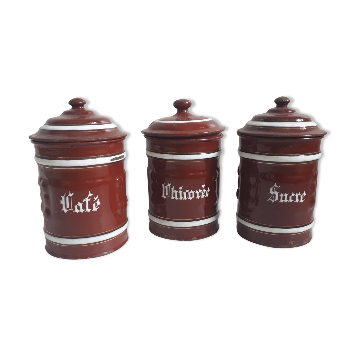 Trio pots kitchen brown
