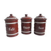 Trio pots kitchen brown