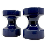 2 ceramic candle holders by Steuler • Design by Cari Zalloni • Circa 60-70