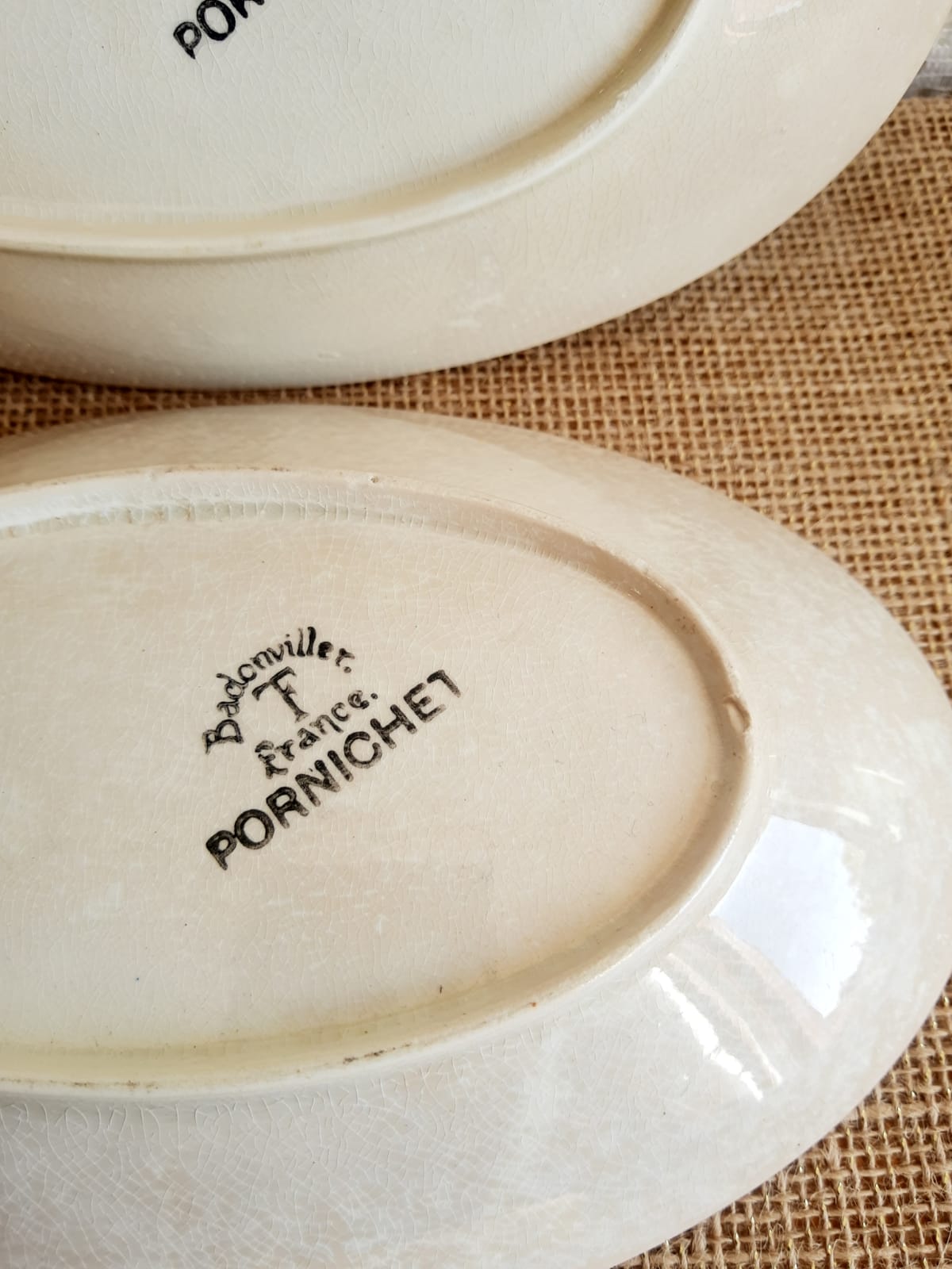 Set of 2 vintage Badonviller France Pornichet dishes