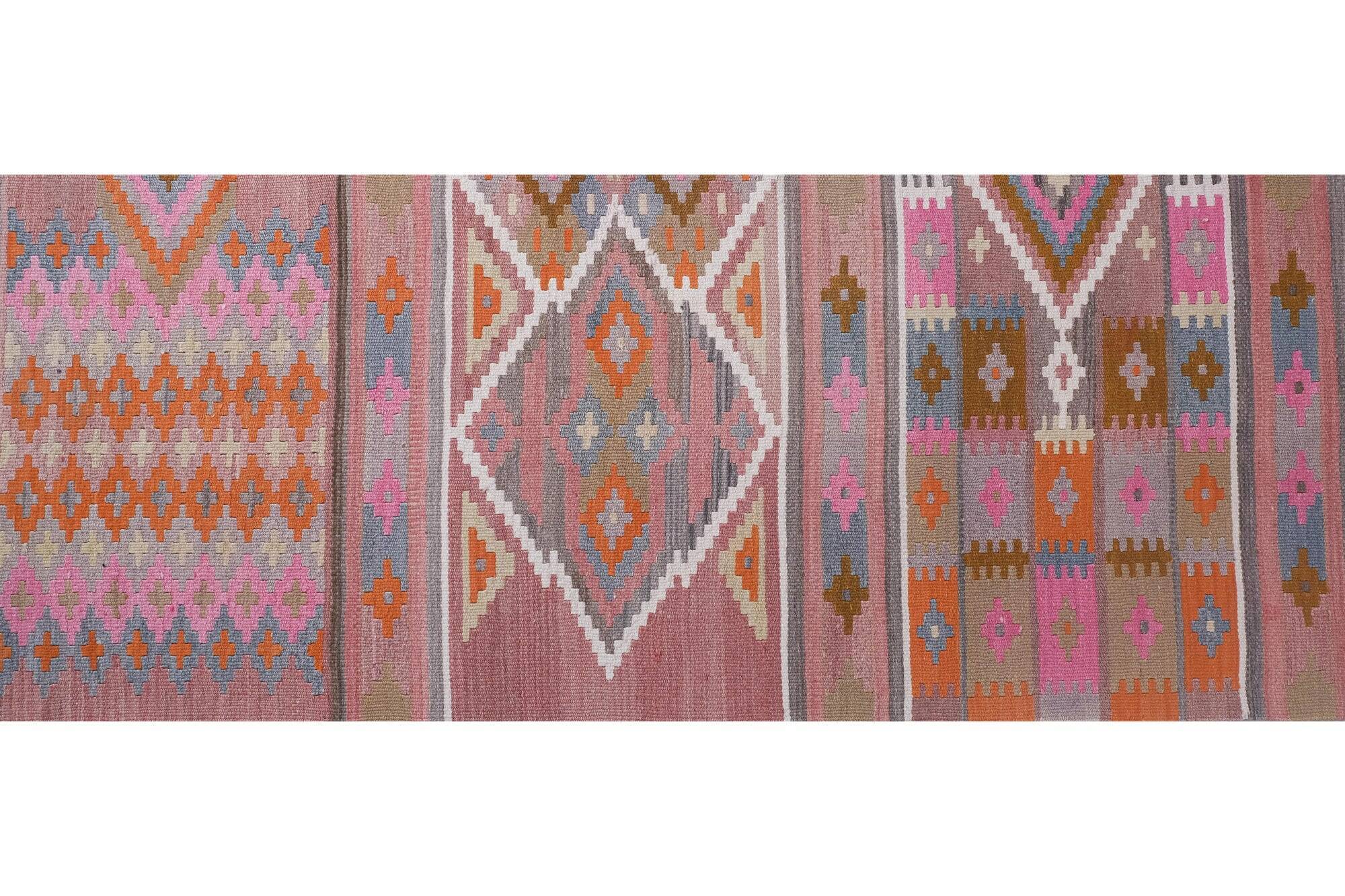 Vintage Turkish hallway rug 74x829 cm