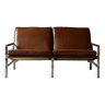 Design two-seater sofa Model FK 6720 from Fabricius & Kastholm, brown leather