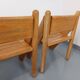 Set of 4 vintage brutalist chairs in solid oak from the 1960s.
