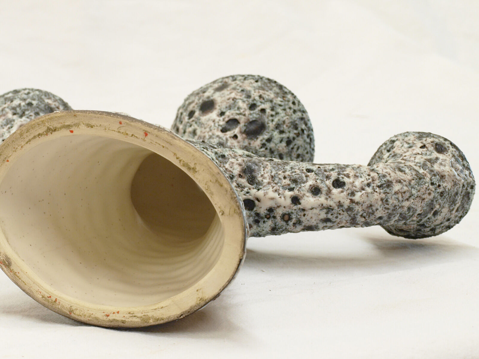 Dieulefit ceramic anthropomorphic candlestick or candlestick