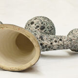 Dieulefit ceramic anthropomorphic candlestick or candlestick