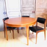 Scandinavian dining table in teak Tricoire and Vecchione 1960