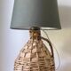 Vintage rattan Dame Jeanne lamp