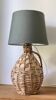 Vintage rattan Dame Jeanne lamp