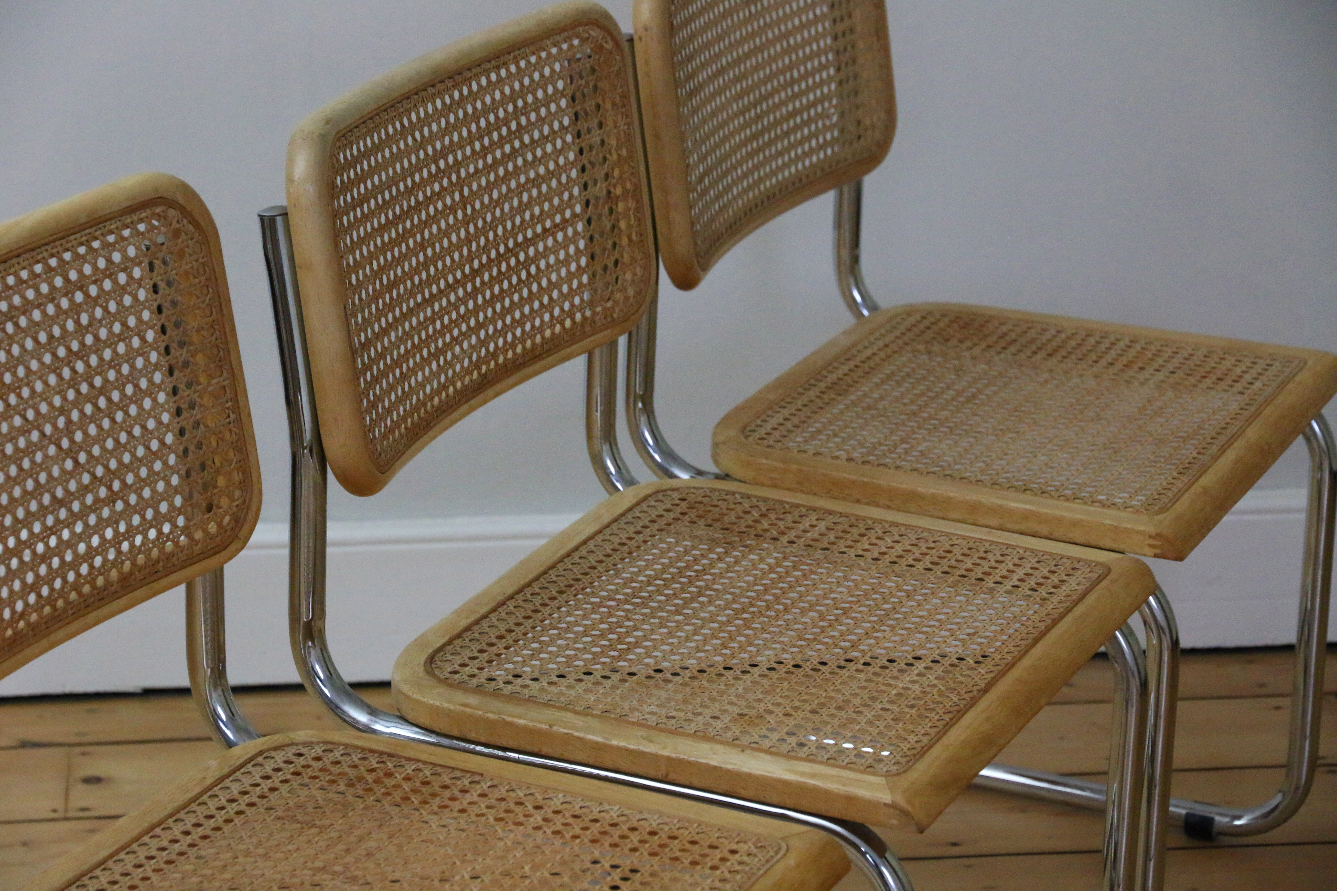 Set of 4 cesca chairs Marcel Breuer, 1970s