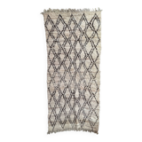 Azilal white Berber rug - 220 x 96 cm.