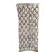 Azilal white Berber rug - 220 x 96 cm.