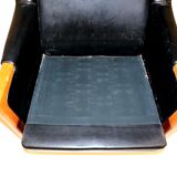 Patinated leather armchair, Sweden, 1960
