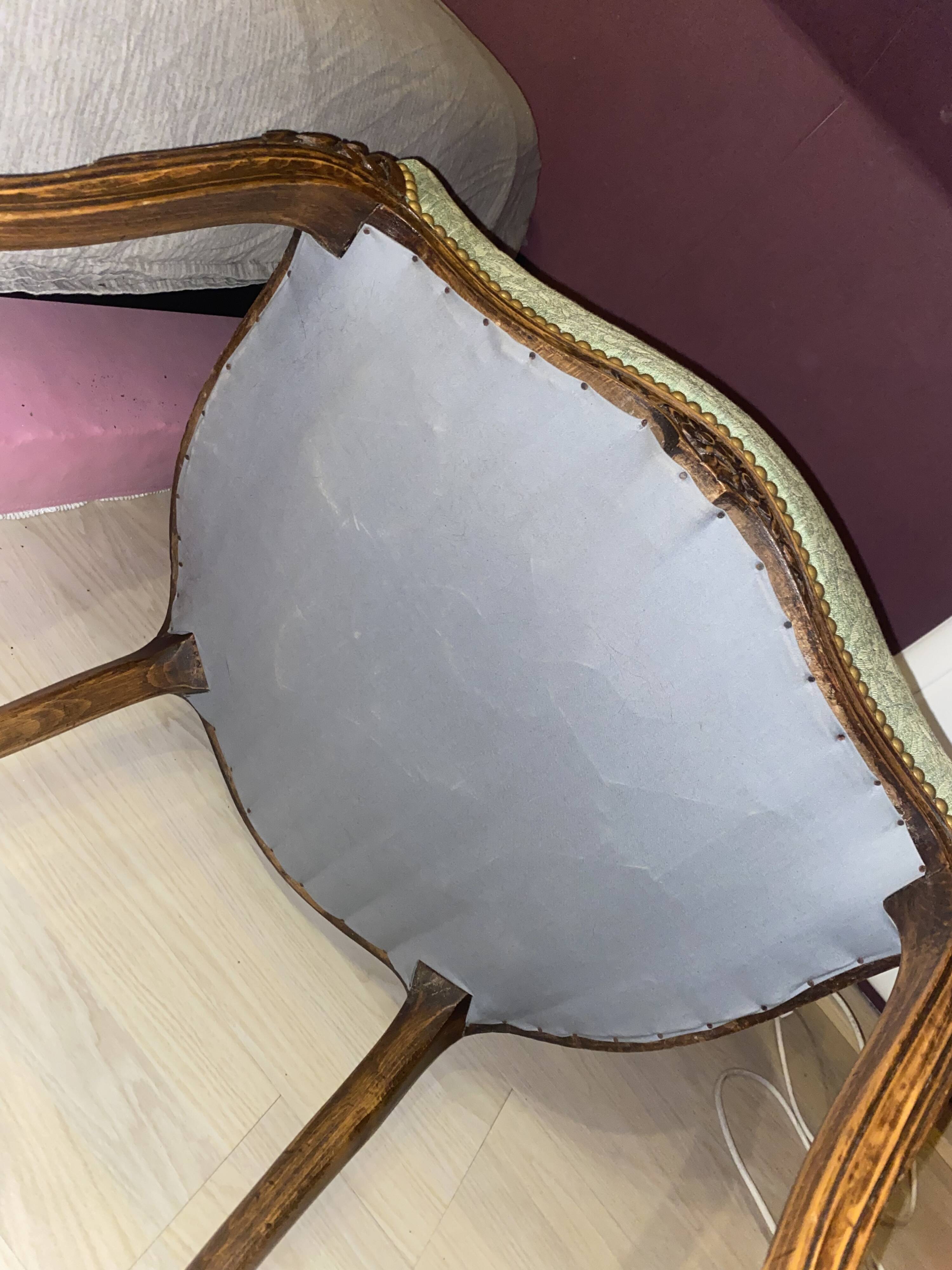 Louis XV style cabriolet armchairs