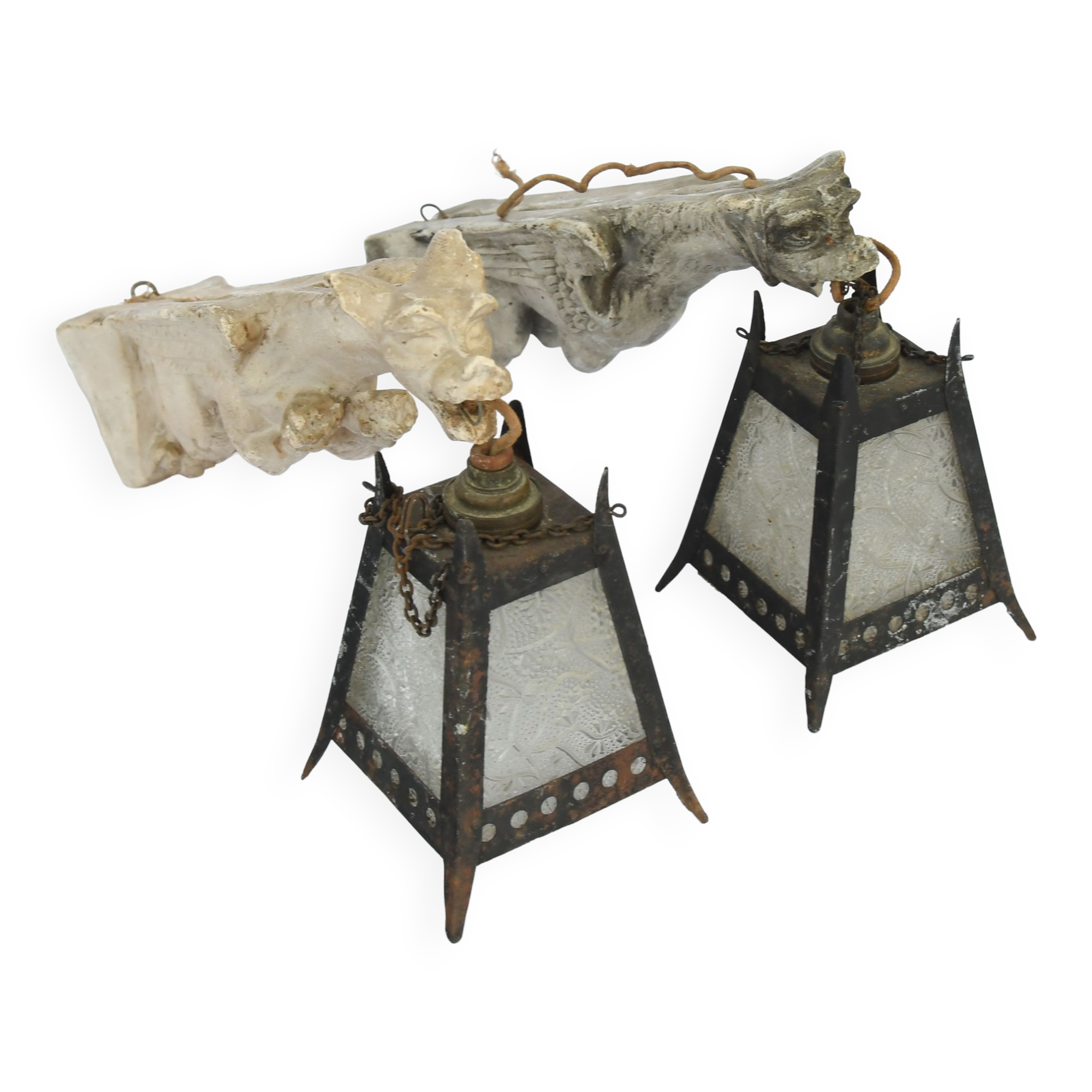 Pair of plaster sconces