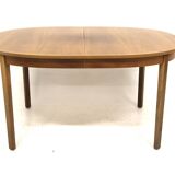 Scandinavian walnut dining table, Sweden, 1960s