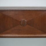 Bureau / Comptoir de Magasin Antique Art Nouveau en Chêne Sculpté, Pays-Bas, Début du 20ème Siècle