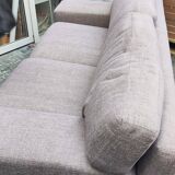 Beige 3-seater sofa, fully renovated.