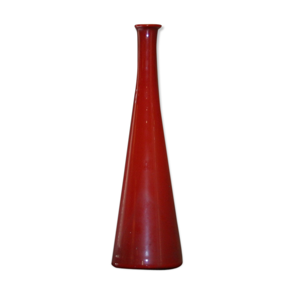 Bouteille décorative en verre rouge