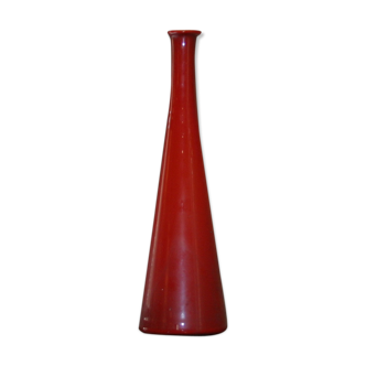 Decorative bottle in red glass