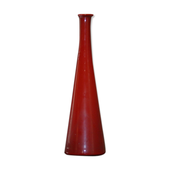 Bouteille décorative en verre rouge