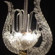 Art Decò Fountain Chandelier By Barovier e Toso, Murano Glass, 1940