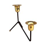 Modernist two-light standing candlestick, Belgium 1970s.