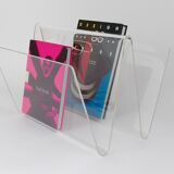 Postmodern Lucite ZigZag magazine rack, Italy, 1980s