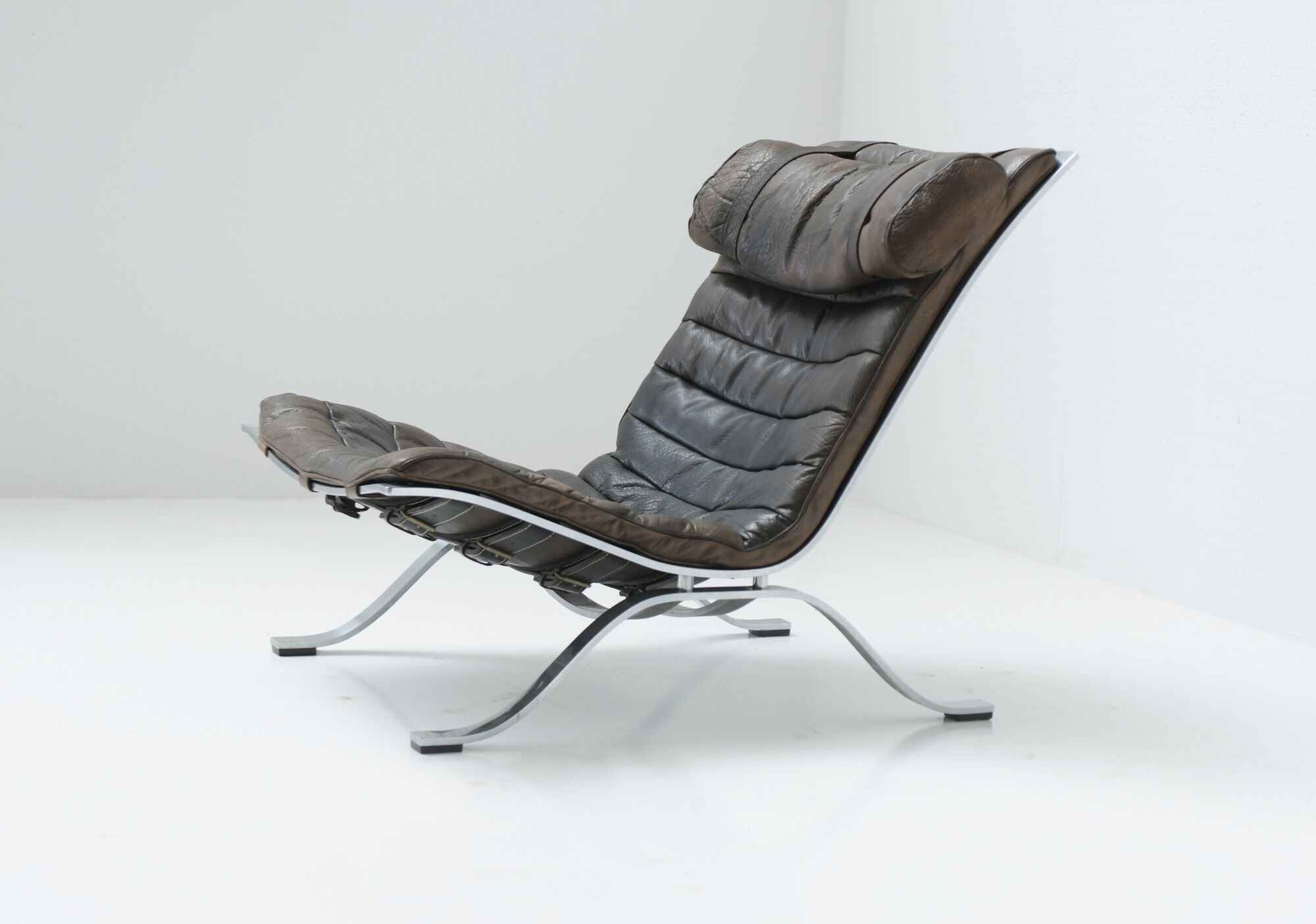 ARI Leather Lounge Chair, by Arne Norell for Möbel AB