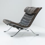 ARI Leather Lounge Chair, by Arne Norell for Möbel AB