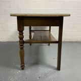Old wooden farmhouse table