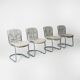 Ensemble de 4 chaises "077" par Studio Cidue pour Cidue, années 1970.