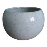 Signed glazed stoneware ball planter