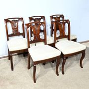 Suite of 5 Cuban Mahogany Chairs, Restoration Period – Early 19th Century
