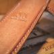 "Organique" Desk Lamp Italian Vegetable Leather & Hand-Stitched Aluminium
