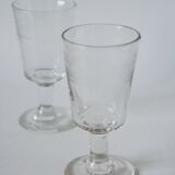 Set of 6 mismatched 19th century wine glasses