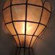 Pair of vintage mother-of-pearl and brass wall sconces – Floral shape
