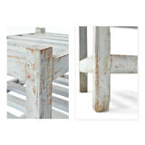 White 5 storey wooden shelf